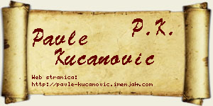 Pavle Kucanović vizit kartica